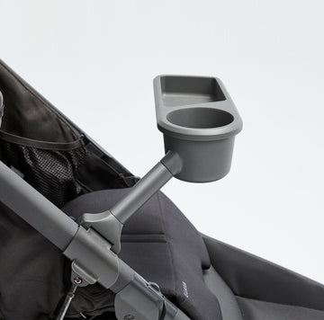 Side angled view of the Roam Snack & Drink Tray